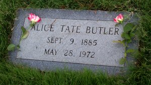 Alice TAte Butler grave marker