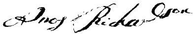 Amos Richardson's signature