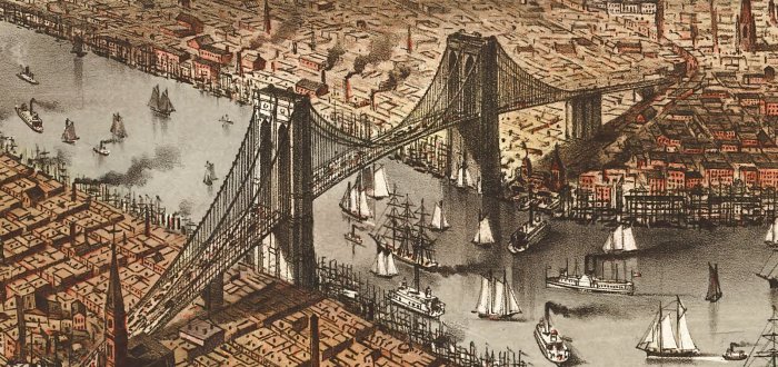 The Brooklyn Bridge, circa 1887