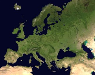 Europe and part of Asia