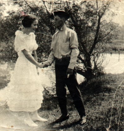 Ida Seay and Ollie Jenkins on their wedding day, July 23, 1921