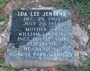 Grave marker of Ida Seay Jenkins