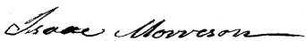 Isaac Morrison signature