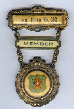 Will Butler's Carpenter Union badge