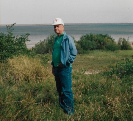 Ray Butler at site of Camp Belknap, 1993