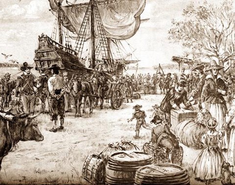 English ship at Jamestown
