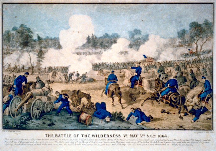 The Battle of the Wilderness by Currier and Ives