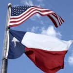 U.S. and Texas flags
