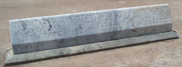 Headstone marking grave of Bessie Fay Tate, Fairview Cemetery, Vernon, Texas