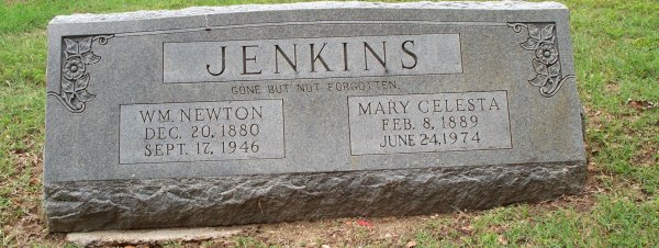 Grave of William Newton Jenkins and second wife Celesta