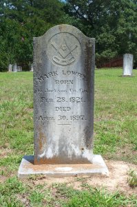 Mary Lowry grave, Starrville Cemetery, Smith County, Texas