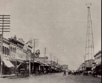 Corsicana's electric light tower, erected 1886