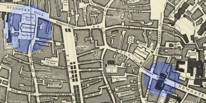 Holborn and Newgate, 1749