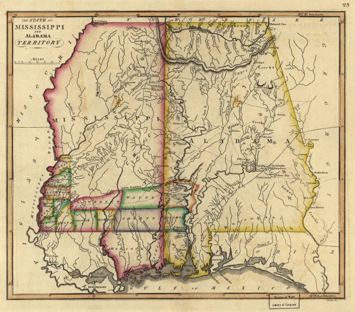 Mississippi and Alabama Territory 1817