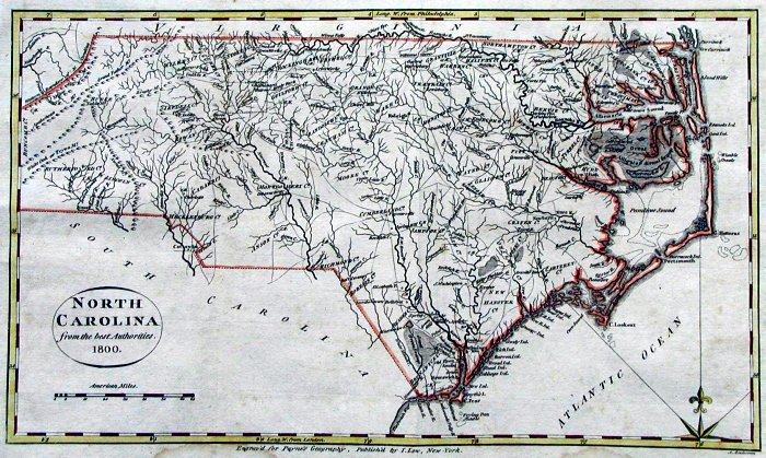 30 North Carolina Map 1800 Maps Database Source