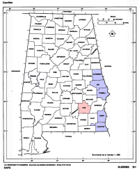 Alabama Ancestors Map