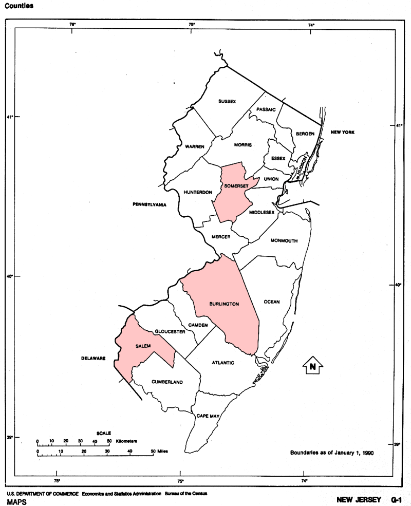 New Jersey Ancestors Map