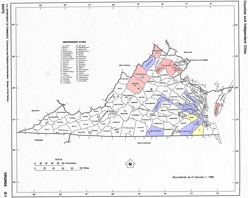 Virginia Ancestors Map