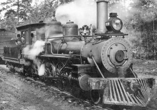A steam locomotive in Texas