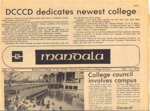 The very first issue of the Richland Mandala, 1972