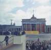 President John F. Kennedy at the Berlin Wall.