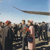 President and Mrs. Kennedy greet crowds at Love Field in Dallas, Texas.
