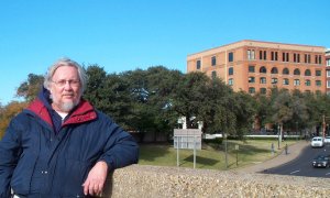 The author at Dealey Plaza, 2003