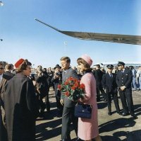 President and Mrs. Kennedy at Love Field, Nov. 22, 1963