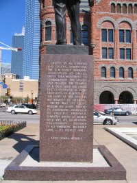 George B. Dealey Statue base