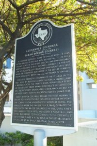 Alex and Sarah Cockrell Historical Marker