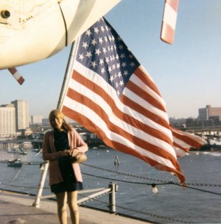Anita Wilson aboard the Yorktown, 1969