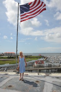 Anita Wilson Butler aboard the Yorktown, 2010