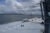 View of flight deck from 'island,' looking forward