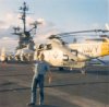 PRAN Butler on Yorktown flight deck, at sea, Fall 1969