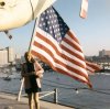 Anita Wilson aboard the Yorktown, Portsmouth, England, November 1969