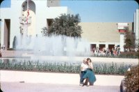 Steven Butler and Aunt Inez Hickman, State Fair, 1956