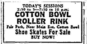 Cotton Bowl Roller Rink ad