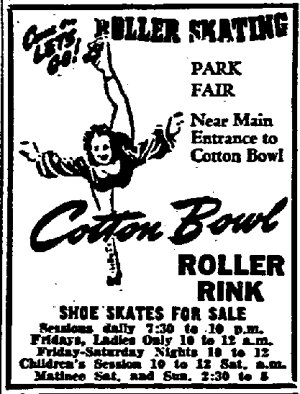 Cotton Bowl Roller Rink ad