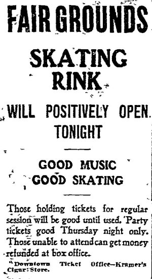 Fair Park Roller Skating Rink Ad