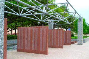 View of Texas Vietnam Wall Memorial