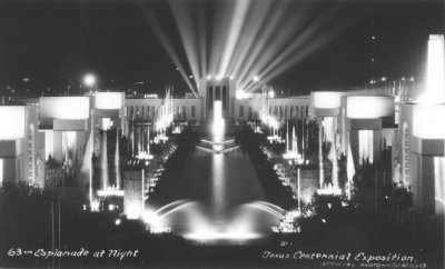 Texas Centennial Exposition at night