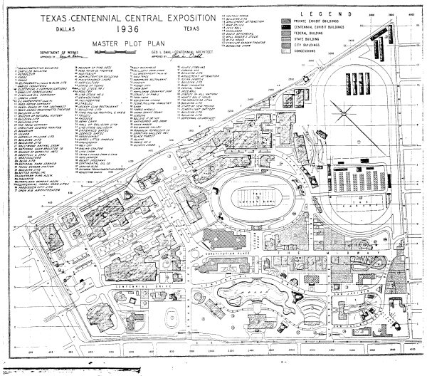 Map of 1936 Texas Centennial Exposition