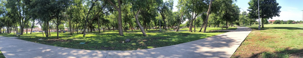 Park Panorama taken from bench near east parking lot