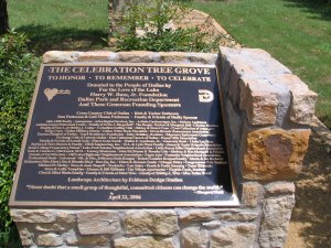 Celebration Tree Grove plaque