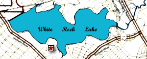 Lake Map Showing Location of Camp White Rock