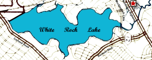 Lake Map Showing Location of the White Rock DART Station