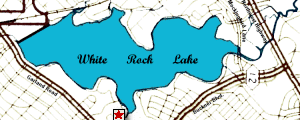 Lake Map Showing Location of McThurman Branch Bridge