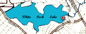 Lake Map Showing Location of the White Rock Boat Club