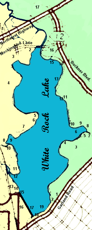 Map of White Rock Lake Park
