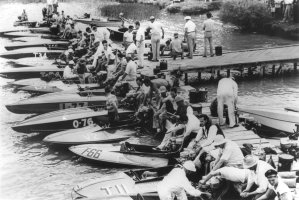 Powerboats at White Rock Lake